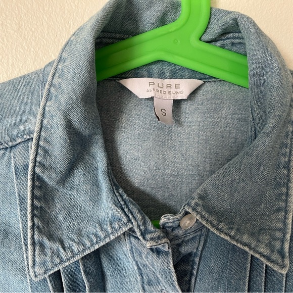 Alfred Sung denim dress 90s vintage boho - Picture 4 of 10